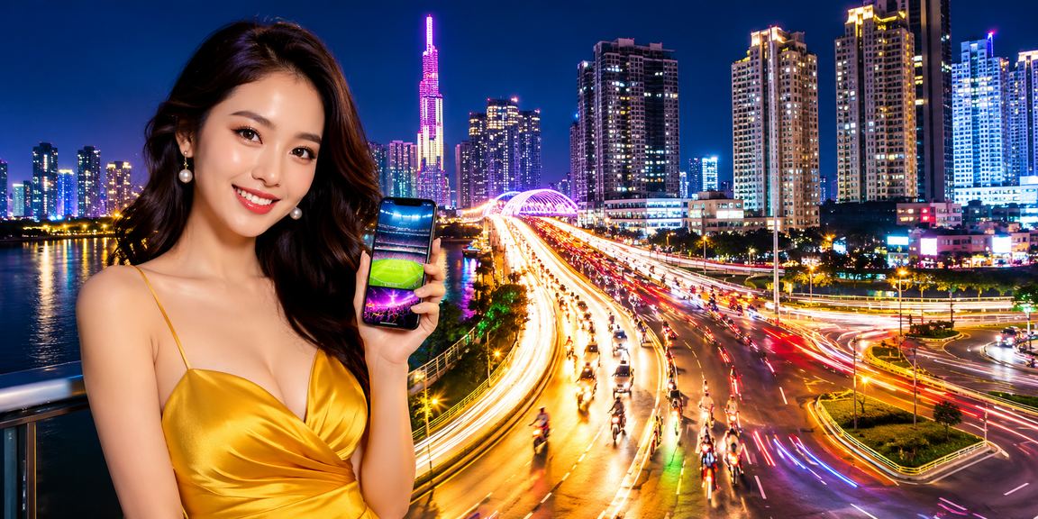 Khung cảnh thành phố Hồ Chí Minh về đêm – biểu tượng cho nền giải trí trực tuyến sôi động tại Việt Nam