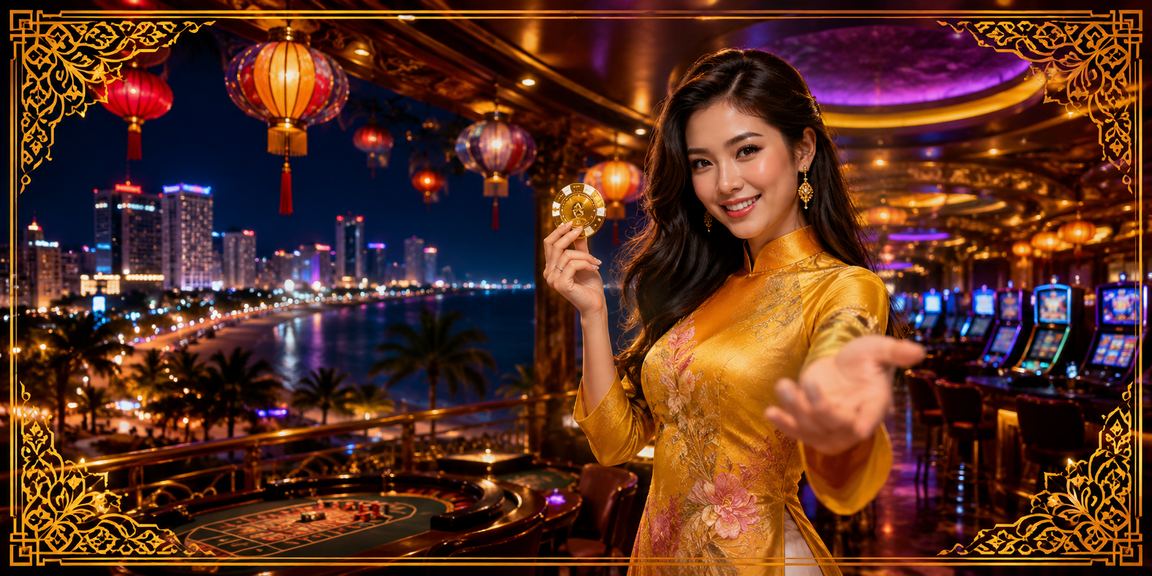 Cảnh chợ đêm Nha Trang với người dùng truy cập nền tảng cá cược trực tuyến trên điện thoại