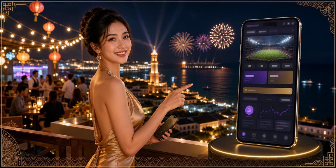 Người dùng tại bãi biển Phú Quốc sử dụng điện thoại truy cập casino trực tuyến an toàn